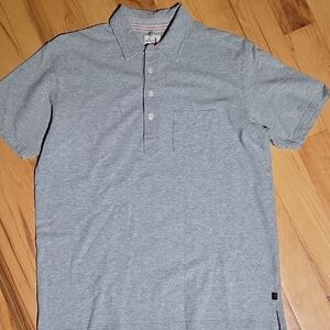 Relwen Grey Knit Polo Large